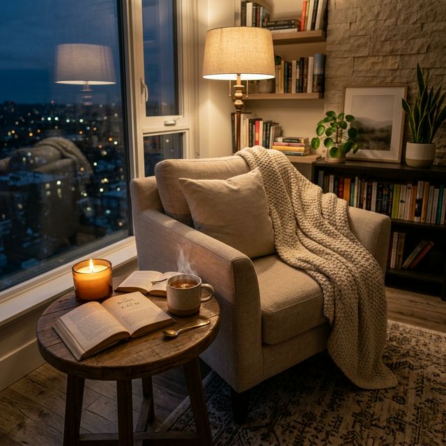 Không gian thư giãn với nến thơm